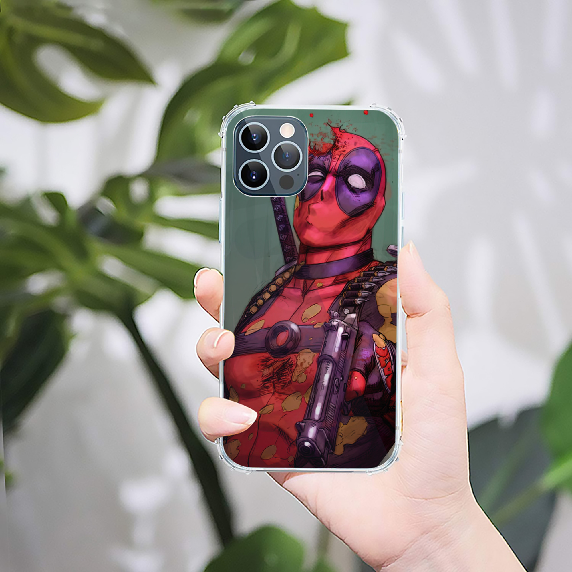 （画像用） Deadpool デッドプール 【iPhone 12シリーズ対応】透明スマホケース（クリアソフトケース）